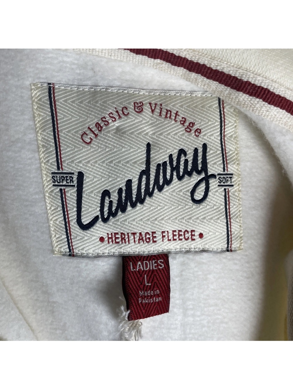 Landway Heritage Fleece 1/4 Zip Pullover Women's Size Large Outdoor New Cream - Picture 5 of 7